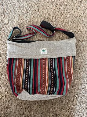 Handwoven Multicolor Tribal Crossbody Bag - Unbranded